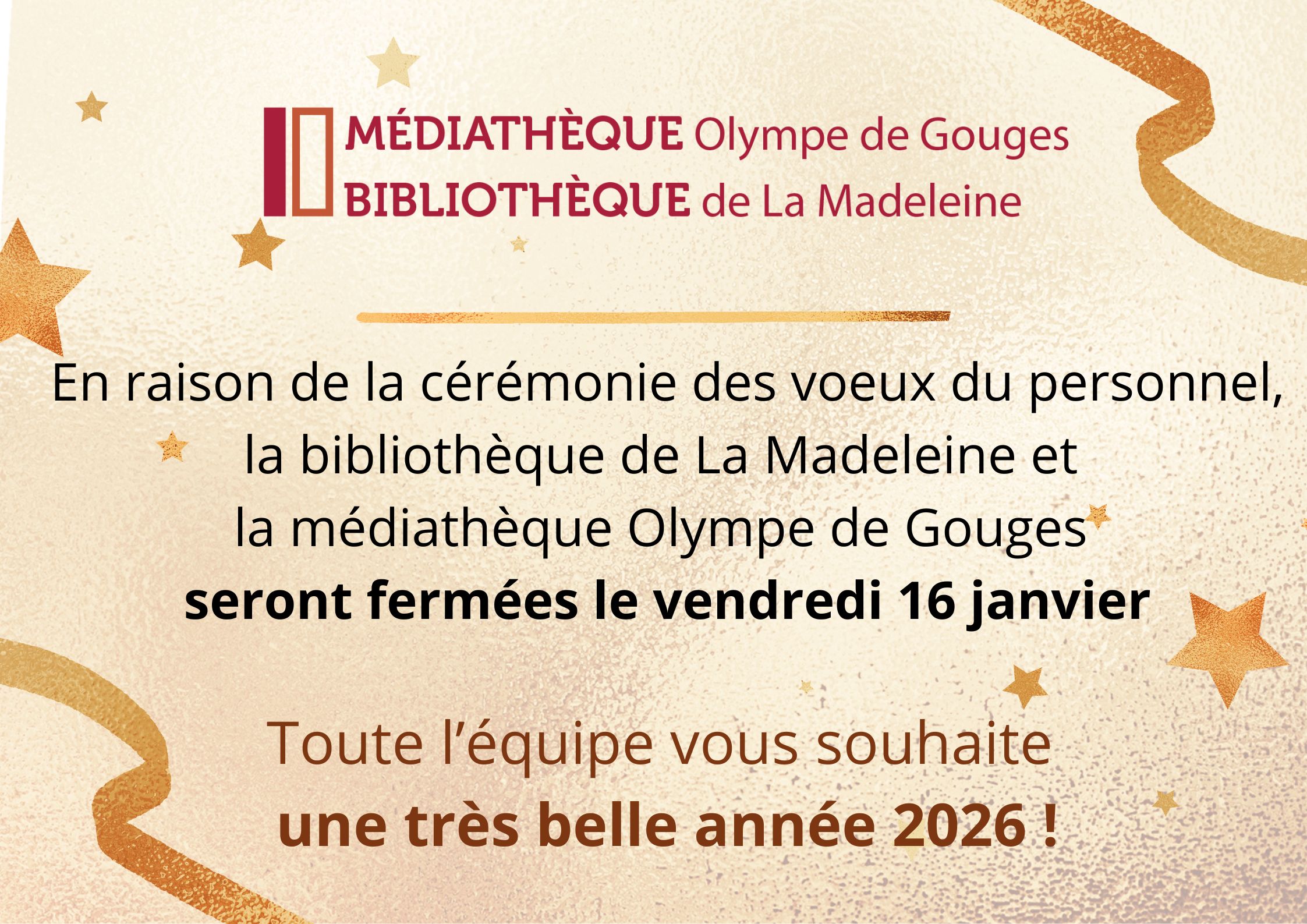 fermeture joursfériés médiathèques 2
